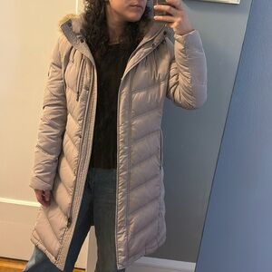 calvin klein down coat long